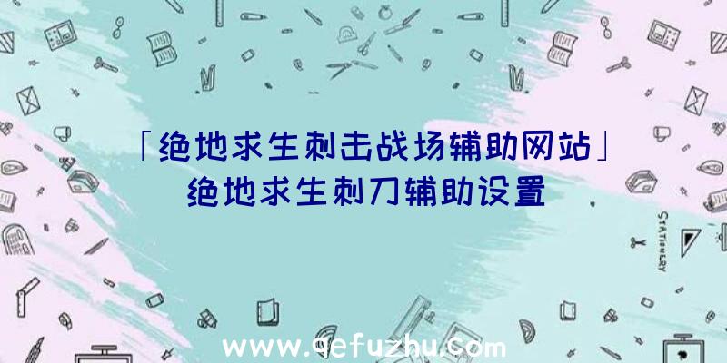 「绝地求生刺击战场辅助网站」|绝地求生刺刀辅助设置